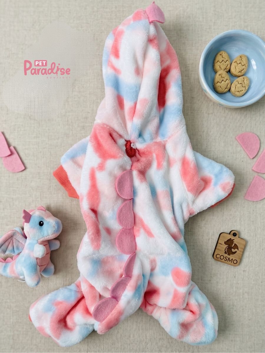 pijama de peluches para perros dinosaurio