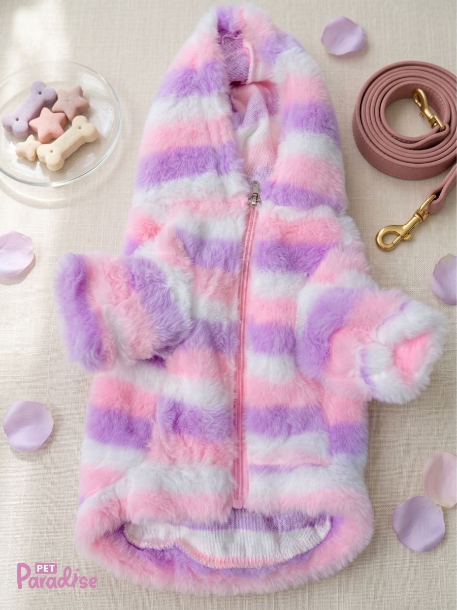 pijama de peluches para perros rosa
